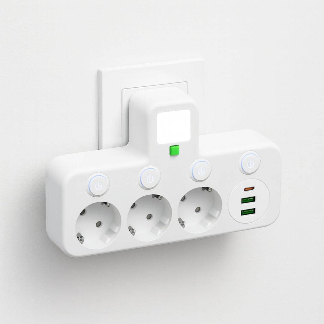 Power Strip Surge Protection and Child Safety Features 3 Outlets - Image 1