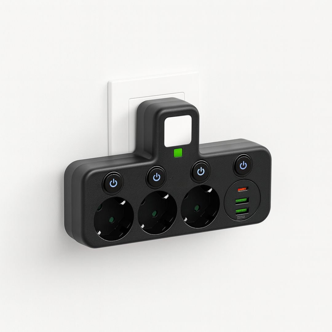 Power Strip Surge Protection and Child Safety Features 3 Outlets - Image 2
