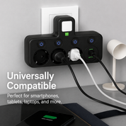Power Strip Surge Protection and Child Safety Features 3 Outlets - Image 4