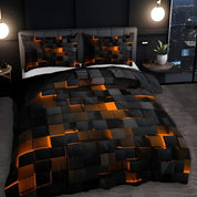 Quilt Cover Set Modern Geometric Design 3 Piece Bedding Set - Image 4