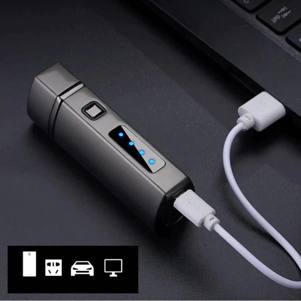 Rechargeable Electric Torch Lighter Wind-Resistant Usb-C Charging - Image 1