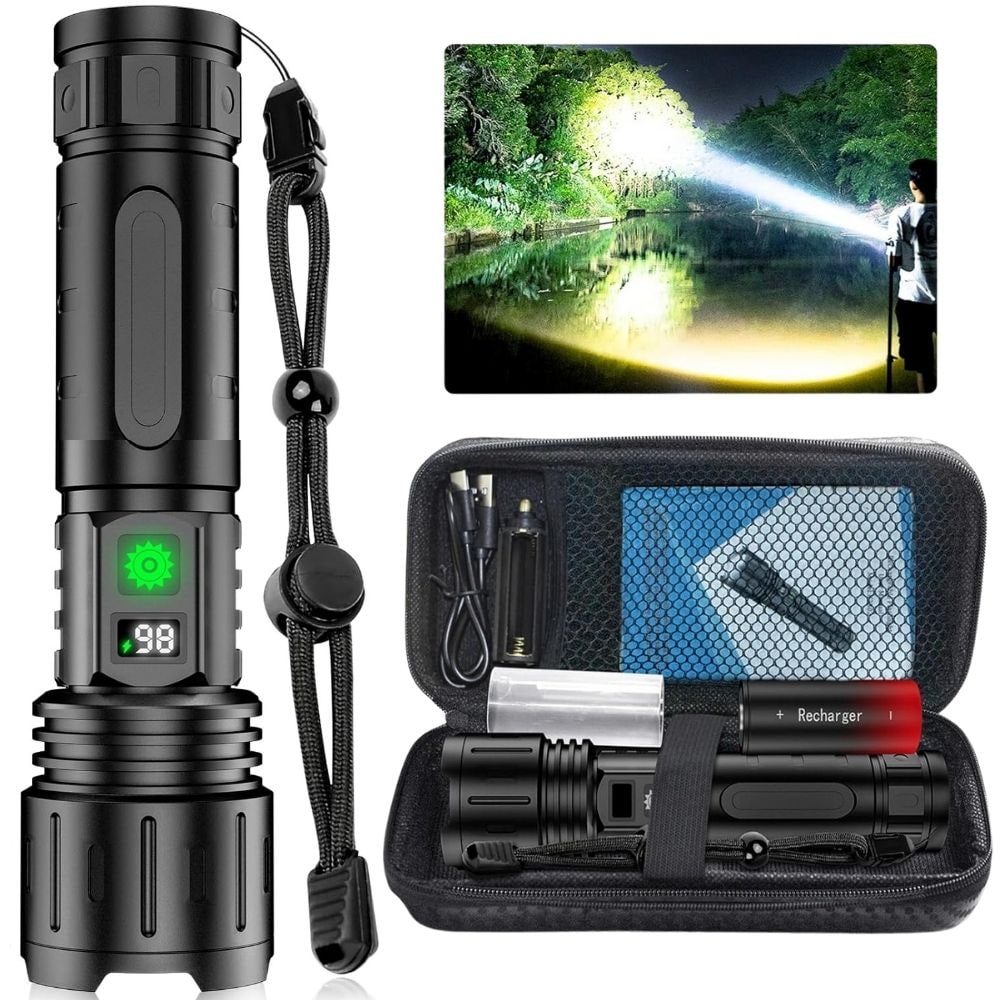 Rechargeable LED Flashlight 5 Modes and Type C Charging - Image 1