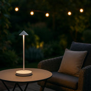 Rechargeable Touch Dimmable Table Lamp Conical Shade - Image 5