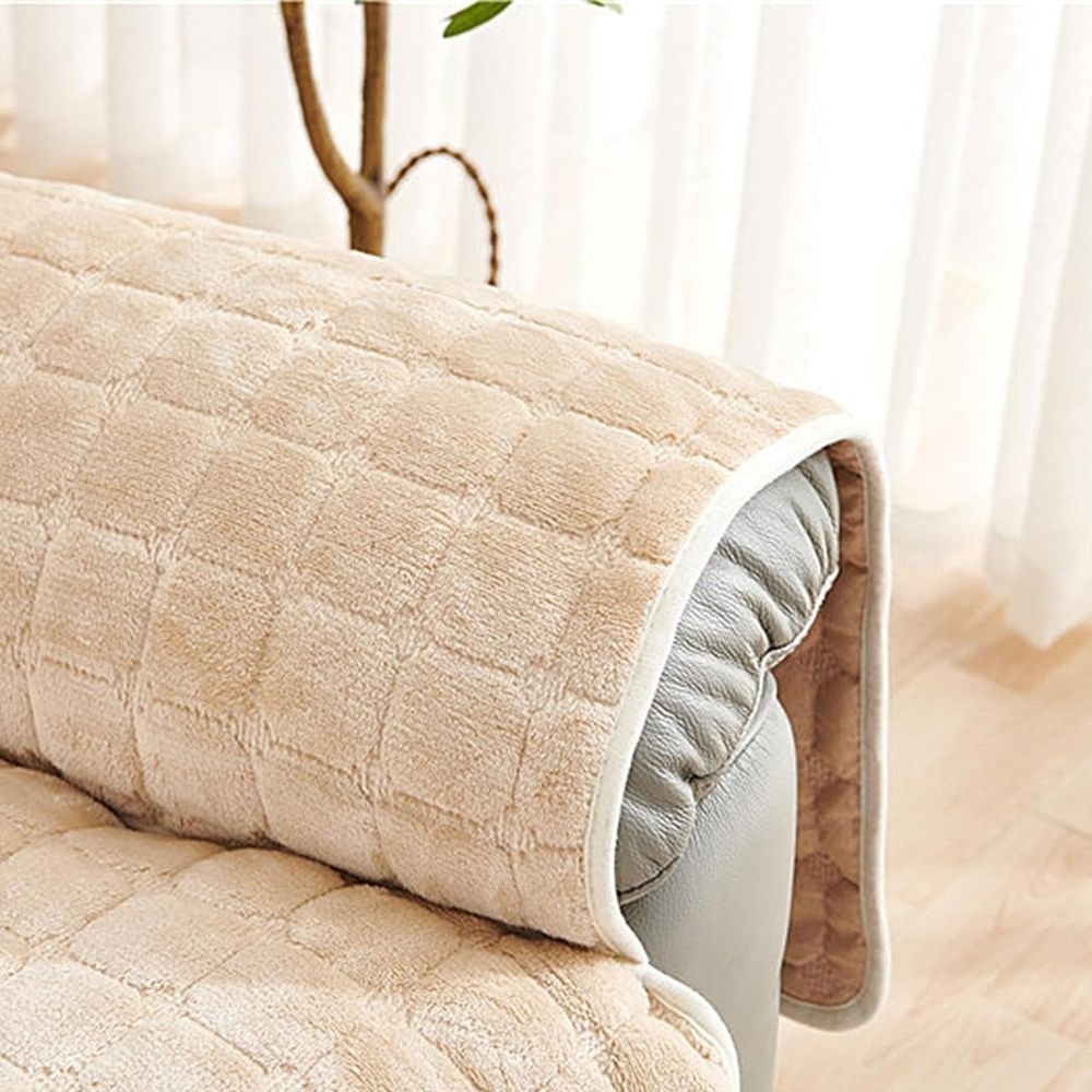 Recliner Cover Soft Plush Protector Furniture Snug Fit Quilted - Image 5