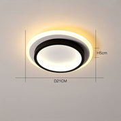 Round LED Ceiling Fixture Hallway Modern Metal Design - Image 11