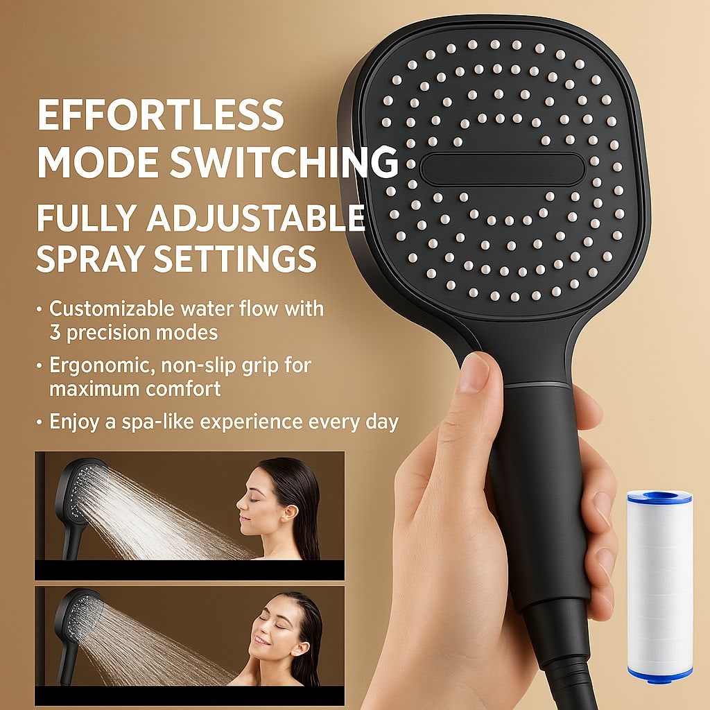 Shower Head Filter High Pressure Water-Saving Design - Image 8