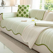 Sofa Cover Couch Cover Herringbone Scallop Slipcover - Image 5
