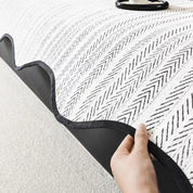 Sofa Cover Couch Cover Herringbone Scallop Slipcover - Image 8