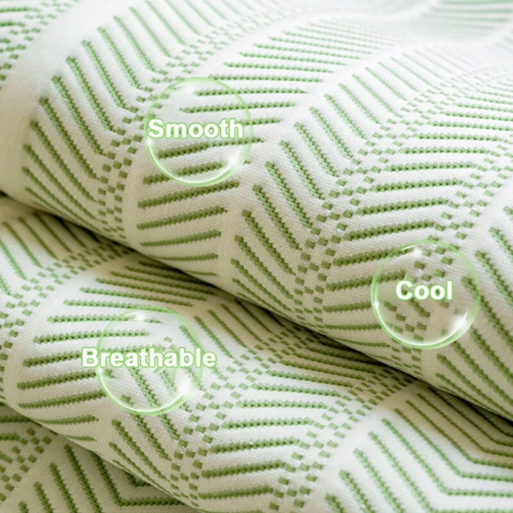 Sofa Cover Couch Cover Herringbone Scallop Slipcover - Image 9