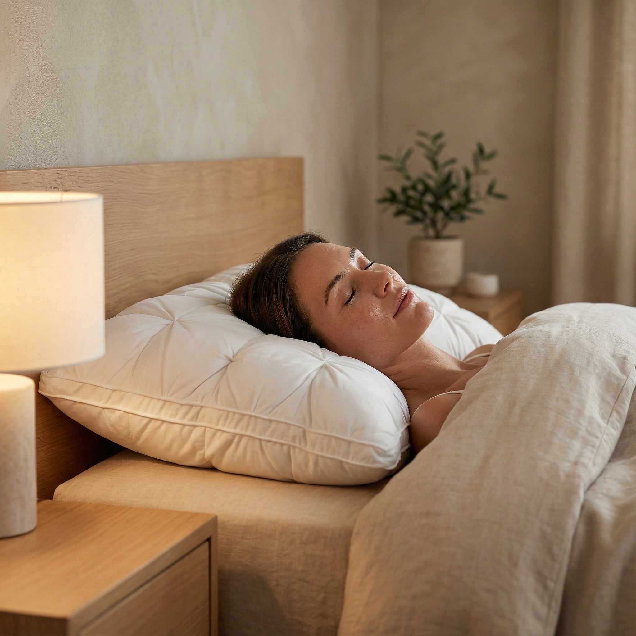 Soft Cotton Hotel-Style Pillow Breathable Support Sleep Comfort - Image 2
