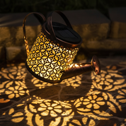 Solar Garden Lamp Decorative Watering Can Design and LED Lights - Image 3