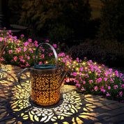 Solar Garden Lamp Decorative Watering Can Design and LED Lights - Image 4