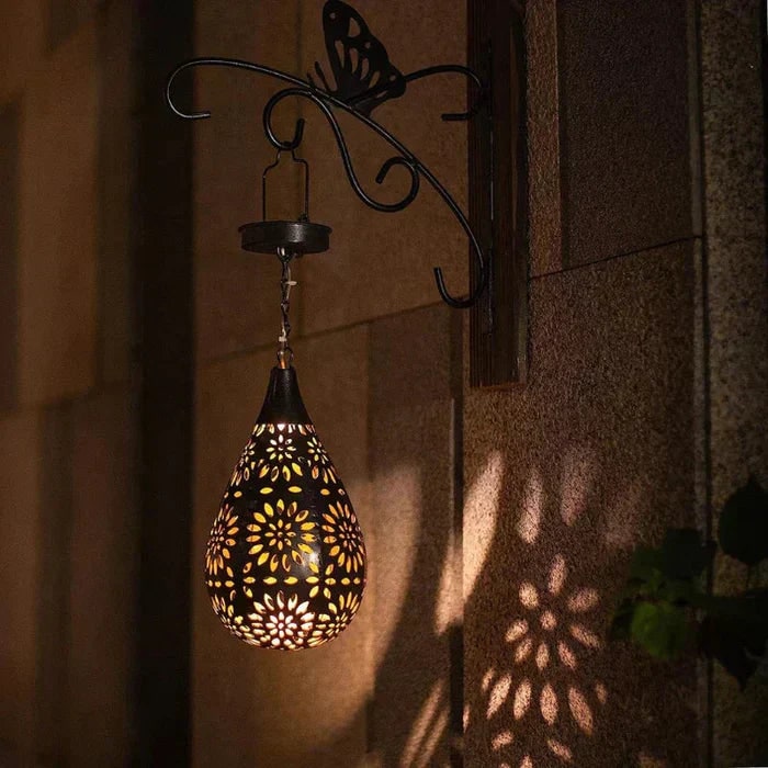 Solar Garden Light Floral Design Outdoor Decor - Image 2