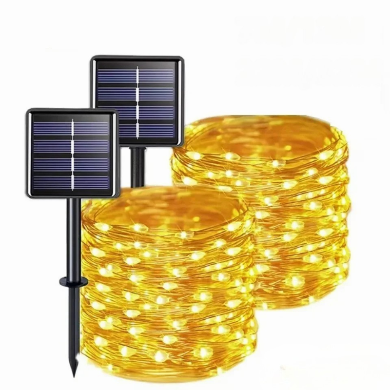 Solar String Lights Outdoor Decor White LED Fairy Lights - Image 1