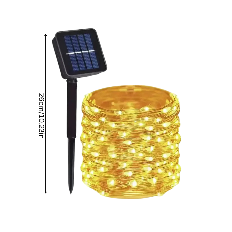 Solar String Lights Outdoor Decor White LED Fairy Lights - Image 2