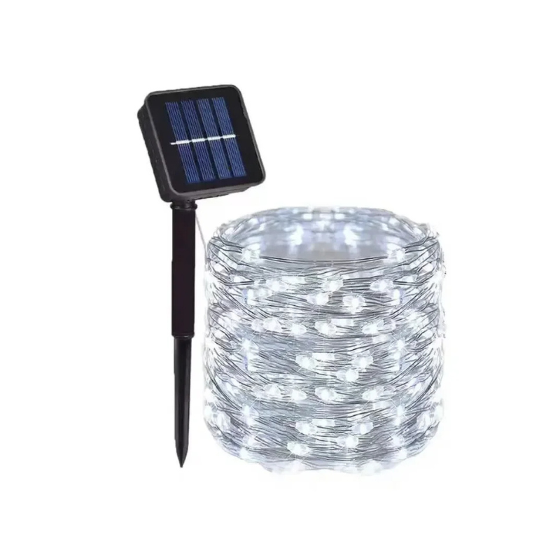 Solar String Lights Outdoor Decor White LED Fairy Lights - Image 4