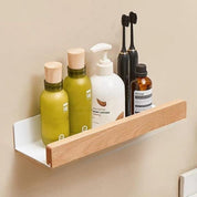 Solid Wood Bathroom Wall Shelf Storage & Organization Rustic Style - Image 10