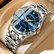 Sports Watch Dial Stainless Steel Two-Tone Design - Image 1