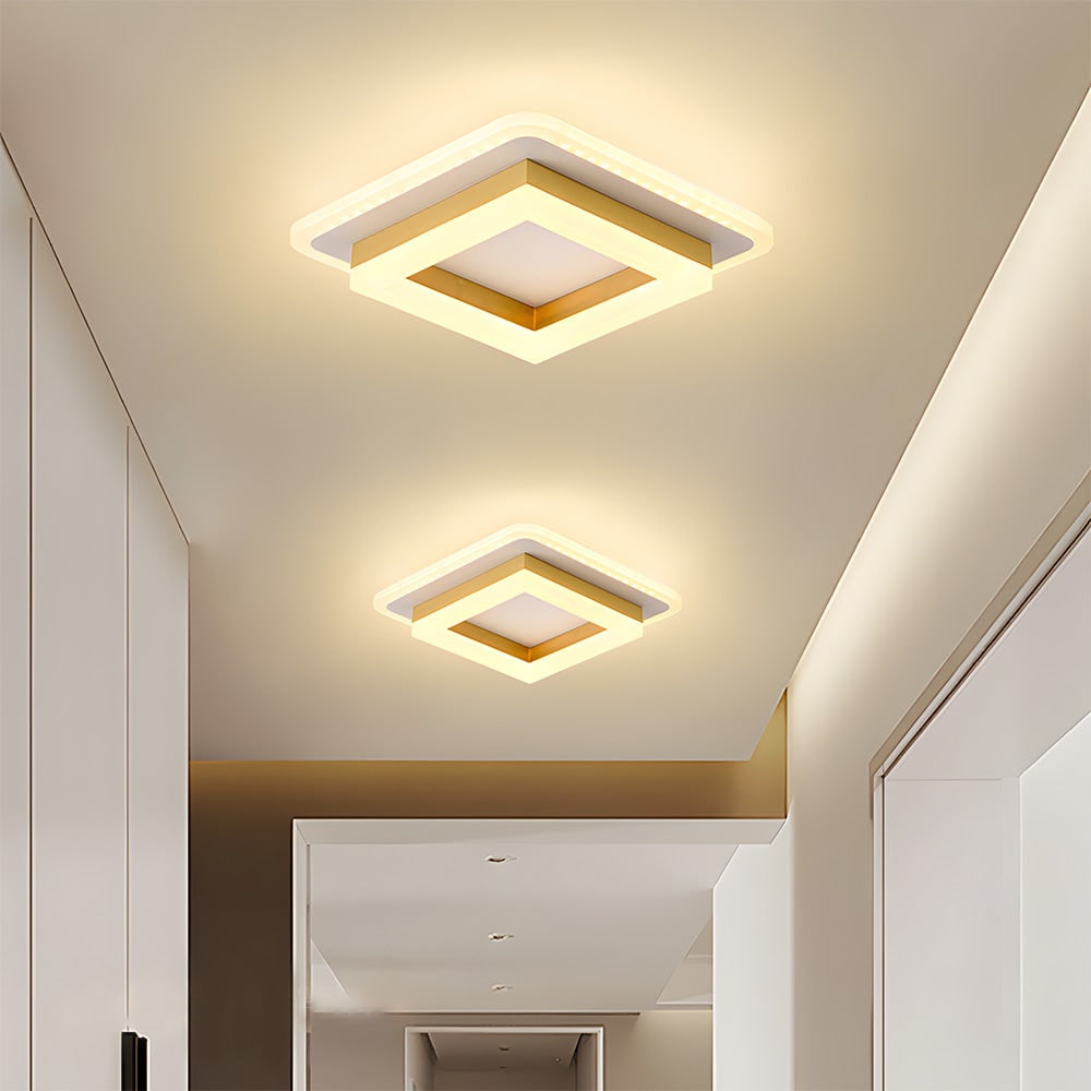 Square LED Ceiling Fixture Hallway Modern Design Trim - Image 13