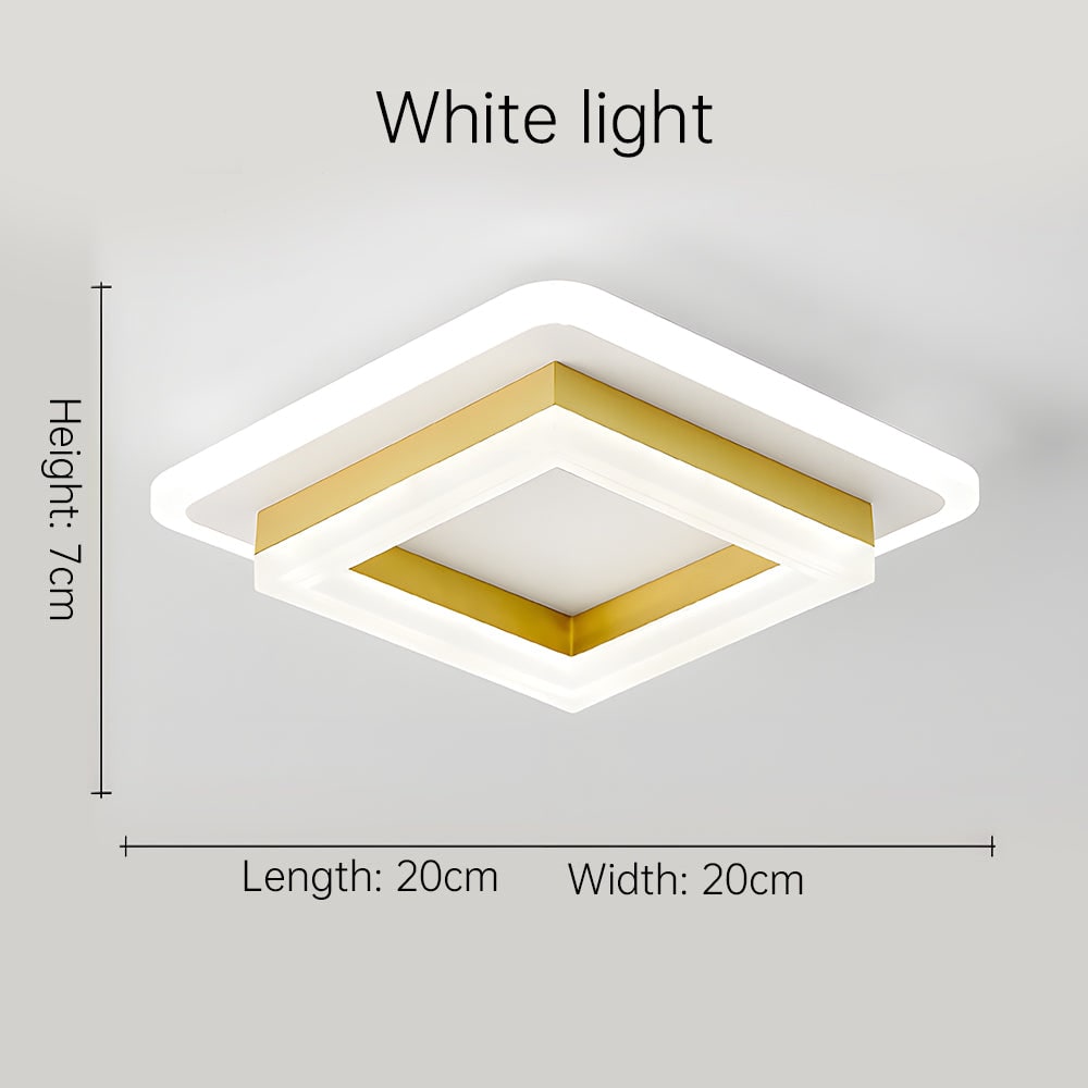Square LED Ceiling Fixture Hallway Modern Design Trim - Image 18