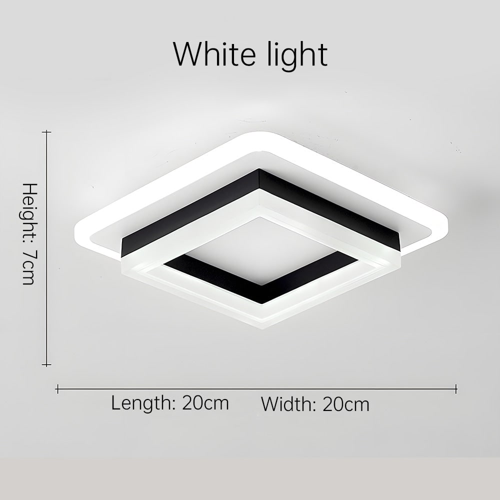 Square LED Ceiling Fixture Hallway Modern Design Trim - Image 7