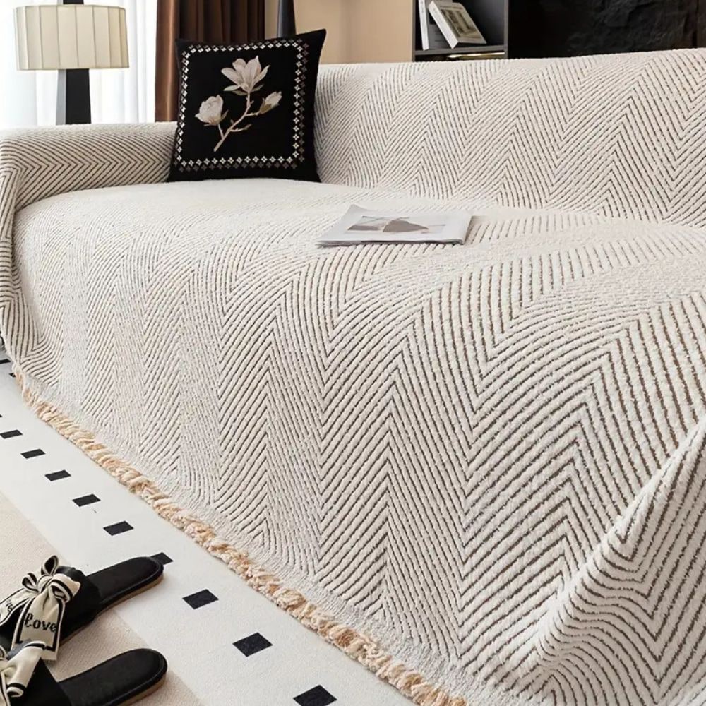 Stripe Herringbone Sofa Cover Living Room Decor and Protection - Image 2