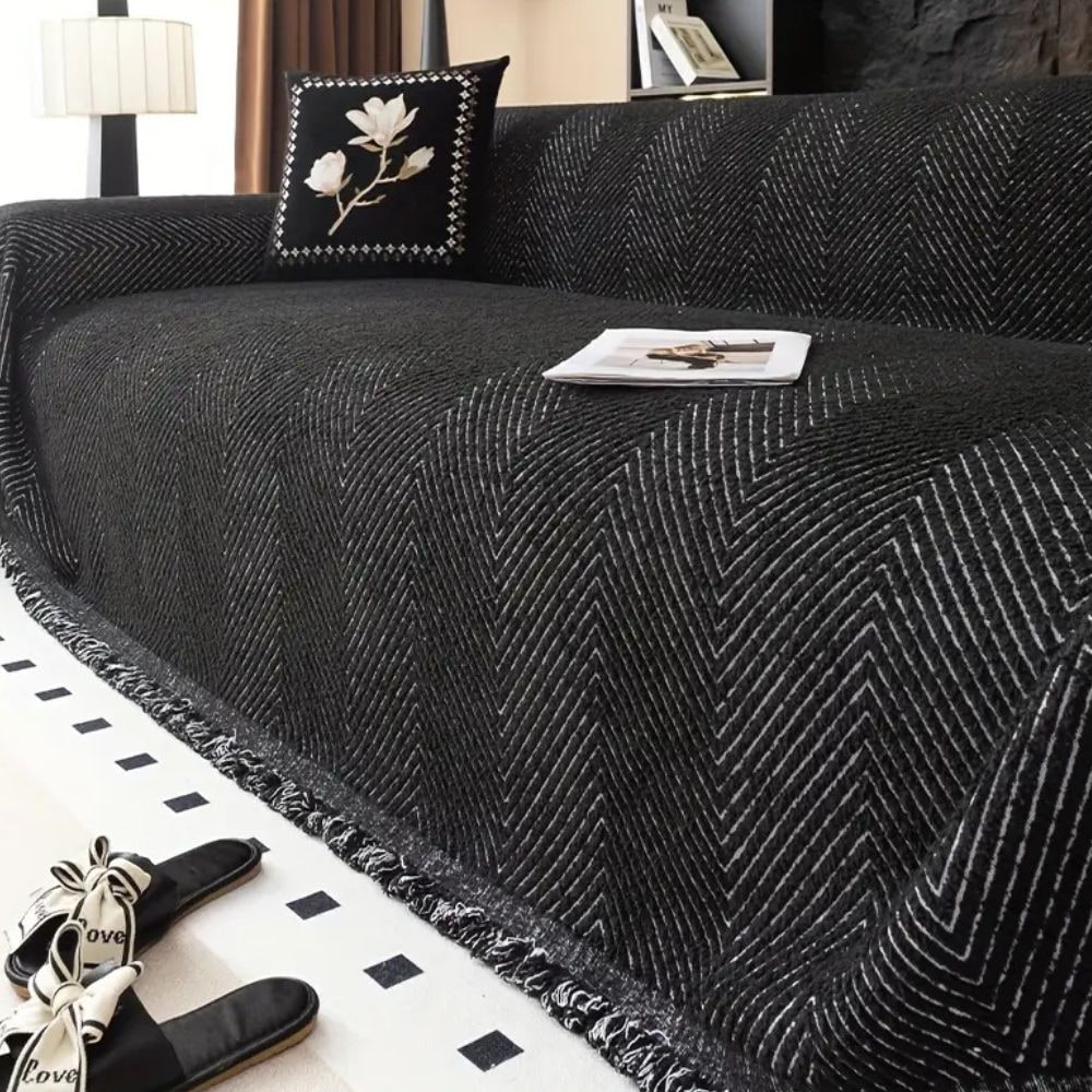 Stripe Herringbone Sofa Cover Living Room Decor and Protection - Image 6