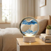 Table Lamp Sand Art Modern Circular Moving Sand Lamp LED Décor - Image 1