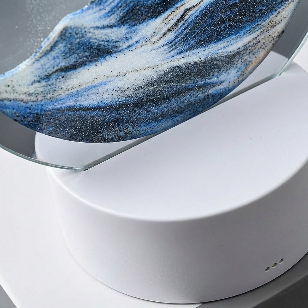 Table Lamp Sand Art Modern Circular Moving Sand Lamp LED Décor - Image 3