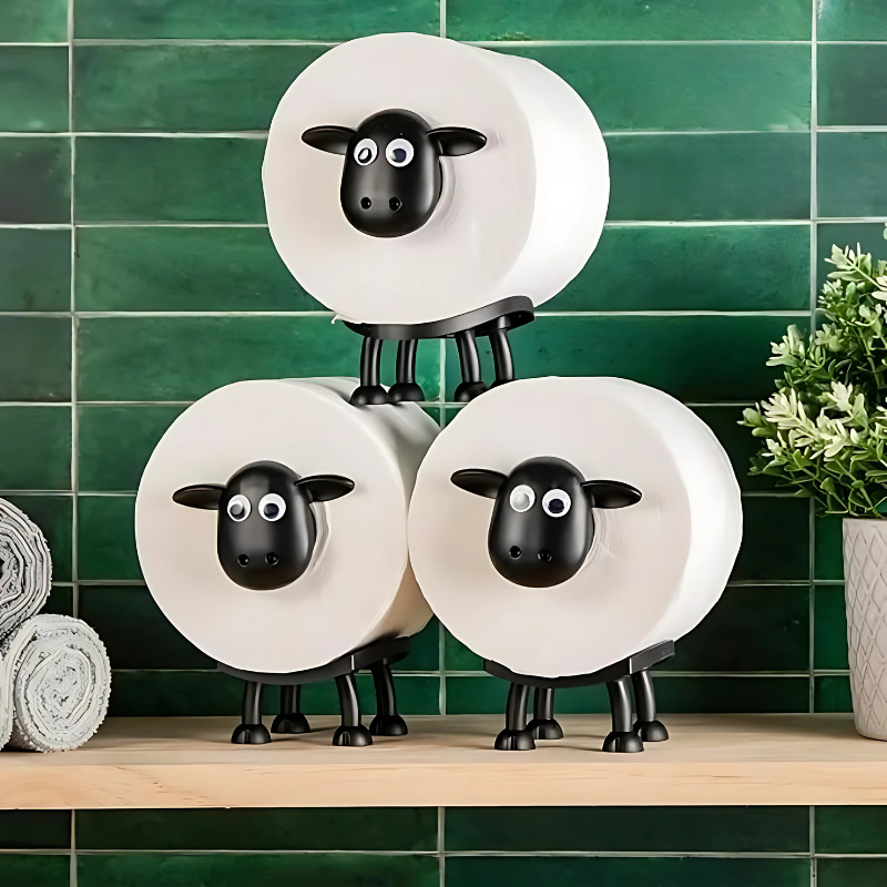 Toilet Paper Holder Sheep Design Fun Bathroom Decor - Image 1