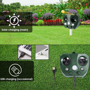 Ultrasonic Bird Repeller Solar Powered Outdoor Pest Control - Image 4