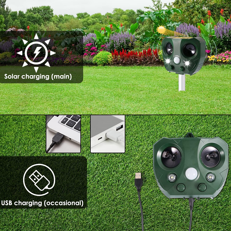 Ultrasonic Bird Repeller Solar Powered Outdoor Pest Control - Image 4