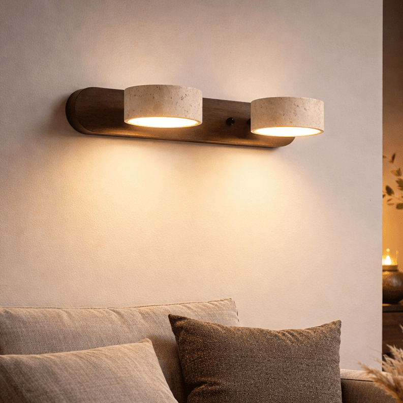 Wall Light LED Travertine Luxury Architectural Indoor Sconce - Image 1