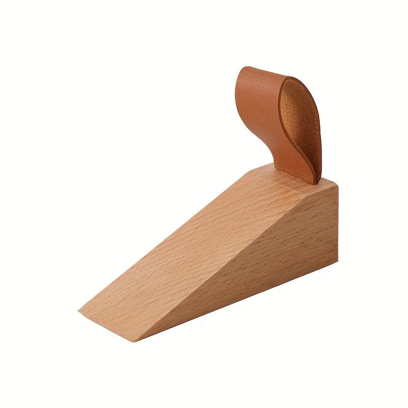 Wooden Door Stopper Minimalist Scandinavian Design Non-Slip Wedge - Image 5