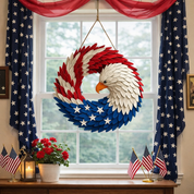 Wreath Front Door Patriotic Decor Eagle Design - Image 2