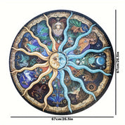 Zodiac Puzzle 1000 Pieces Round Astrology Art Family Fun - Image 2